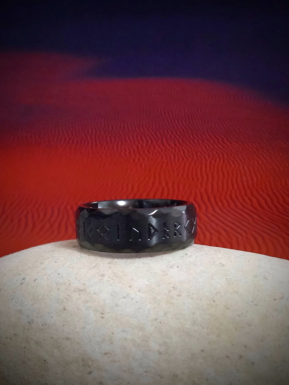Heathen Son of the Vikings ~ Black Stainless Steel Ring ~ Jewelry Charms
